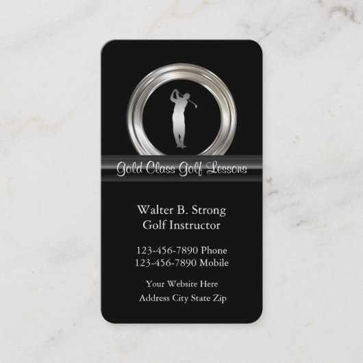 Classy Golf Theme Visitekaartjes (Voorkant)