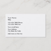 Classy Golf Uniek design Visitekaartje (Achterkant)