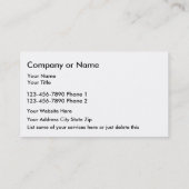 Classy Golf Visitekaartjes (Achterkant)