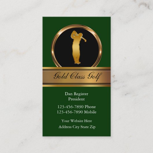 Classy Golf Visitekaartjes (Voorkant)