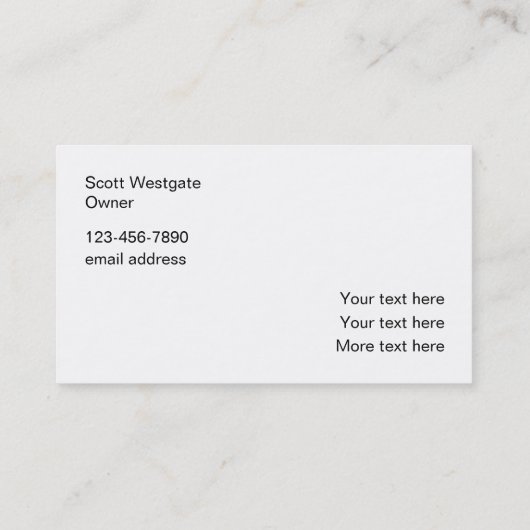 Classy Golf Visitekaartjes Gold Golf Ball (Achterkant)