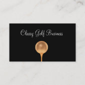 Classy Golf Visitekaartjes Gold Golf Ball (Voorkant)