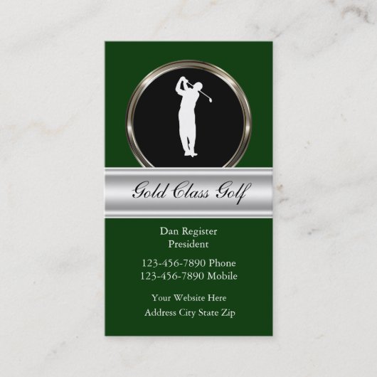 Classy Golf-Visitekaartjes Visitekaartje (Voorkant)