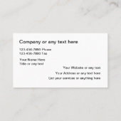 Classy Golf - Visitekaartjes voor verkoop en diens (Achterkant)