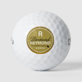 Classy Golfers Goud Monogram Golfballen (Voorkant)