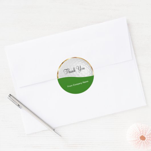 Classy golfthema Dank u Stickers (Envelop)