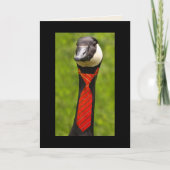 Classy Goose en Necktie Birthday Kaart (Voorkant)
