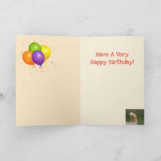 Classy Goose Friend Birthday Kaart (Binnen)