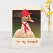 Classy Goose Friend Birthday Kaart (Gele Bloem)