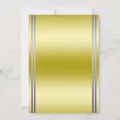 Classy goud en blauw, trouwringen bruiloft kaart (Achterkant)