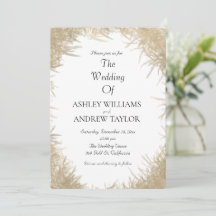 Classy Goud Gras Elegant Wit Bruiloft