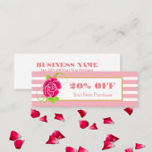 Classy Goud Lijst Roze Roze Strepen Korting Mini Visitekaartje