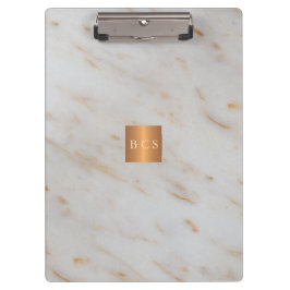 Classy goud staal koper metallic grijs marmer klembord
