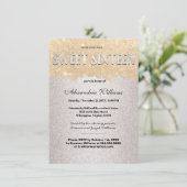 Classy Goud Zilver Brushstrokes Glitter Sweet 16 Kaart (Staand voorkant)