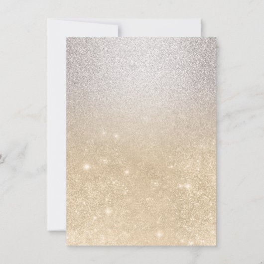 Classy Goud Zilver Brushstrokes Glitter Sweet 16 Kaart (Achterkant)