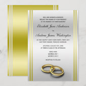 Classy Goud & Zilver, Trouwringen Trouwen Kaart (Voorkant / Achterkant)