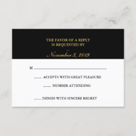 Classy Goud Zwart Wit RSVP