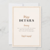 Classy gouden champagne hennen feestuitnodiging kaart (Achterkant)