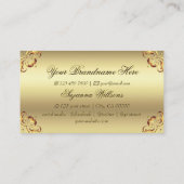 Classy Gouden  Decor met Logo weelderig Visitekaartje (Achterkant)