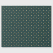 Classy gouden folie fleur de lis op koningsgroen cadeaupapier (Vlak)