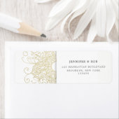 Classy gouden folie look Mandala minimalistisch Etiket (Insitu)