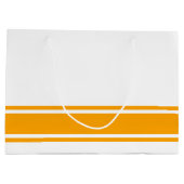 Classy Gouden Gele Basis Racing Stripes op Wit Groot Cadeauzakje (Achterkant)