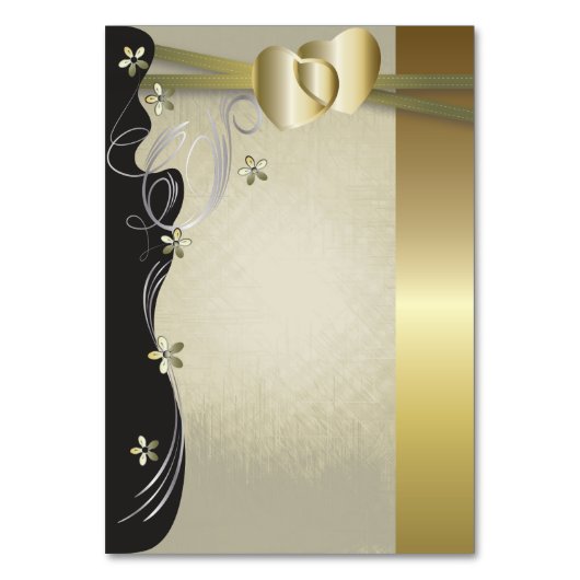  Classy Gouden Hart Bruiloft Collectie Kaart (Achterkant)