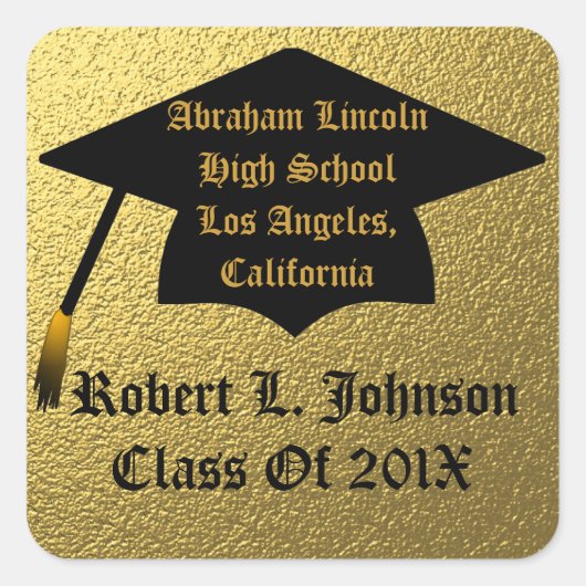 Classy gouden klasse van 20XX Afstuderen Stickers (Voorkant)