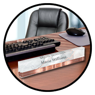 Classy Gouden Toon Dames Monogram Bureau Naamplaat Naambordje