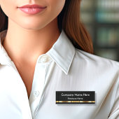 Classy goudkleurig personeel naambadge