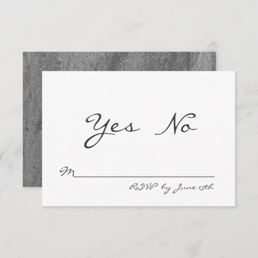 Classy Granite RSVP (Voorkant / Achterkant)