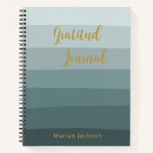 Classy Gratitud Journal Shades of Green Custom Notitieboek (Voorkant)
