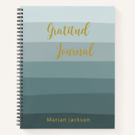 Classy Gratitud Journal Shades of Green Custom Notitieboek