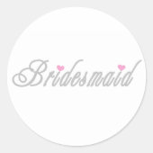 Classy Grays Bridesmaid Ronde Sticker (Voorkant)