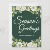 Classy Green Business Christmas Kaart (Voorkant)