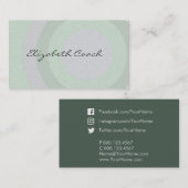 Classy Green Circles Visitekaartje (Voorkant / Achterkant)