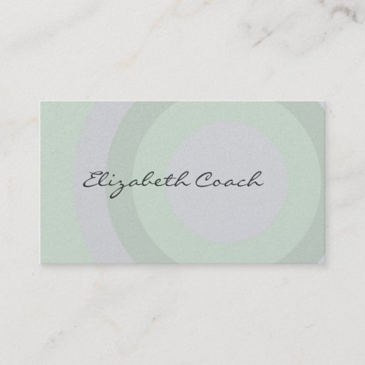 Classy Green Circles Visitekaartje (Voorkant)