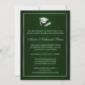 Classy Green en Silver 2013 Afstuderen Uitnodiging (Achterkant)