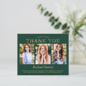 Classy Green Gold 3 Foto Afstuderen Hartelijk dank (Staand voorkant)