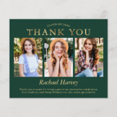 Classy Green Gold 3 Foto Afstuderen Hartelijk dank (Voorkant)