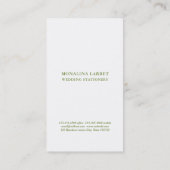 Classy Green Ornamental Rozen Crest Monogram Visitekaartje (Achterkant)