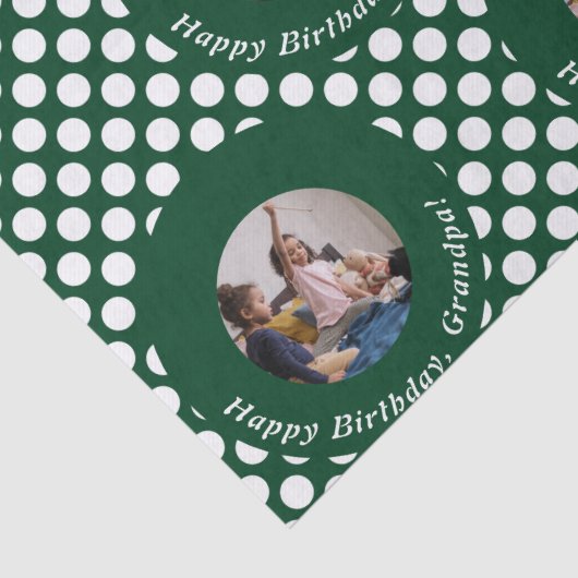 Classy Green Polka Dot Pattern Tissuepapier (Detail)