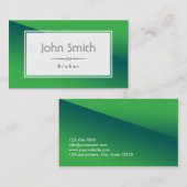 Classy Green Real Estate Broker Visitekaartje (Voorkant / Achterkant)
