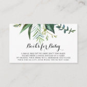 Classy Green Tropical Baby shower Boekaanvraag Informatiekaartje (Voorkant)