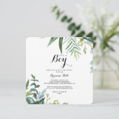 Classy Green Tropical Het is een jongen Baby showe Kaart (Staand voorkant)