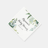 Classy Green Tropical Leaves Baby shower Servet (Hoek)