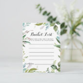 Classy Green Tropical Leaves Bucket List Kaarten (Staand voorkant)