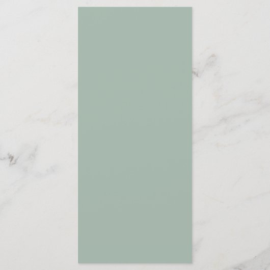 Classy Green Tropical Modern Kalligrafie Diner Menu (Achterkant)