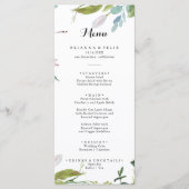 Classy Green Tropical Modern Kalligrafie Diner Menu (Voorkant)