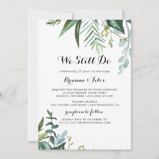 Classy Green Tropical We doen nog steeds zweren ve Kaart (Voorkant)